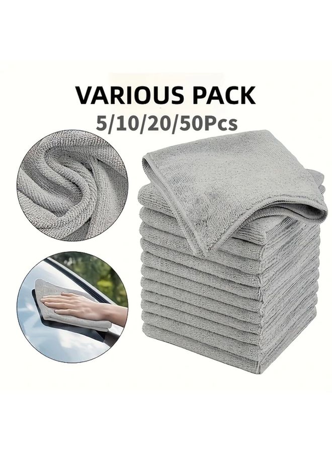 50 Pack Grey Ultrafine Fiber Microfiber Car Towels 9 84x9 84 Inch - Image 4